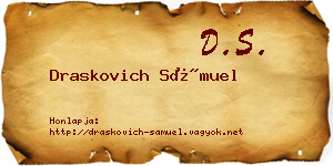 Draskovich Sámuel névjegykártya